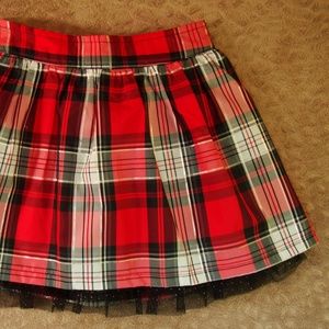 NEW Sonoma Sparkly Plaid Tulle Layer Skirt Scooter